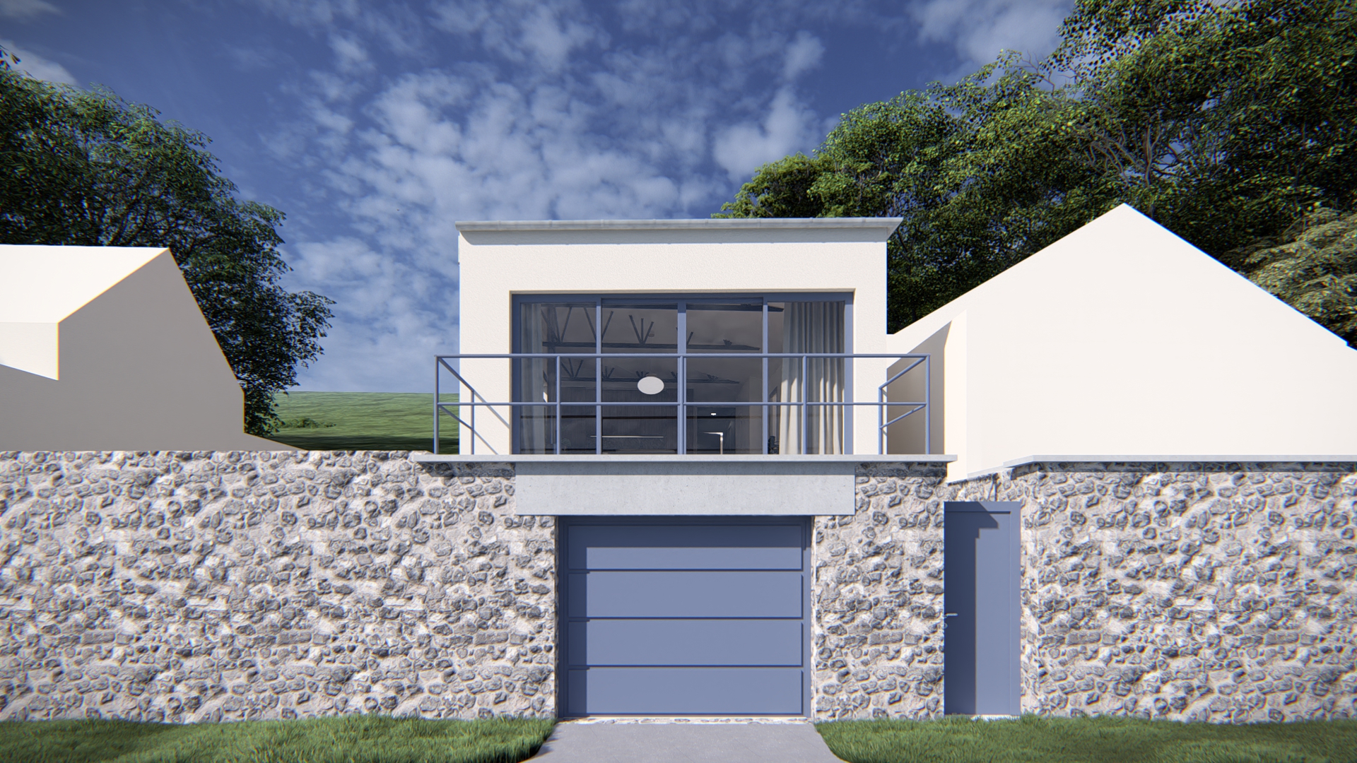 Vue depuis la rue sur la maison Jean Bart