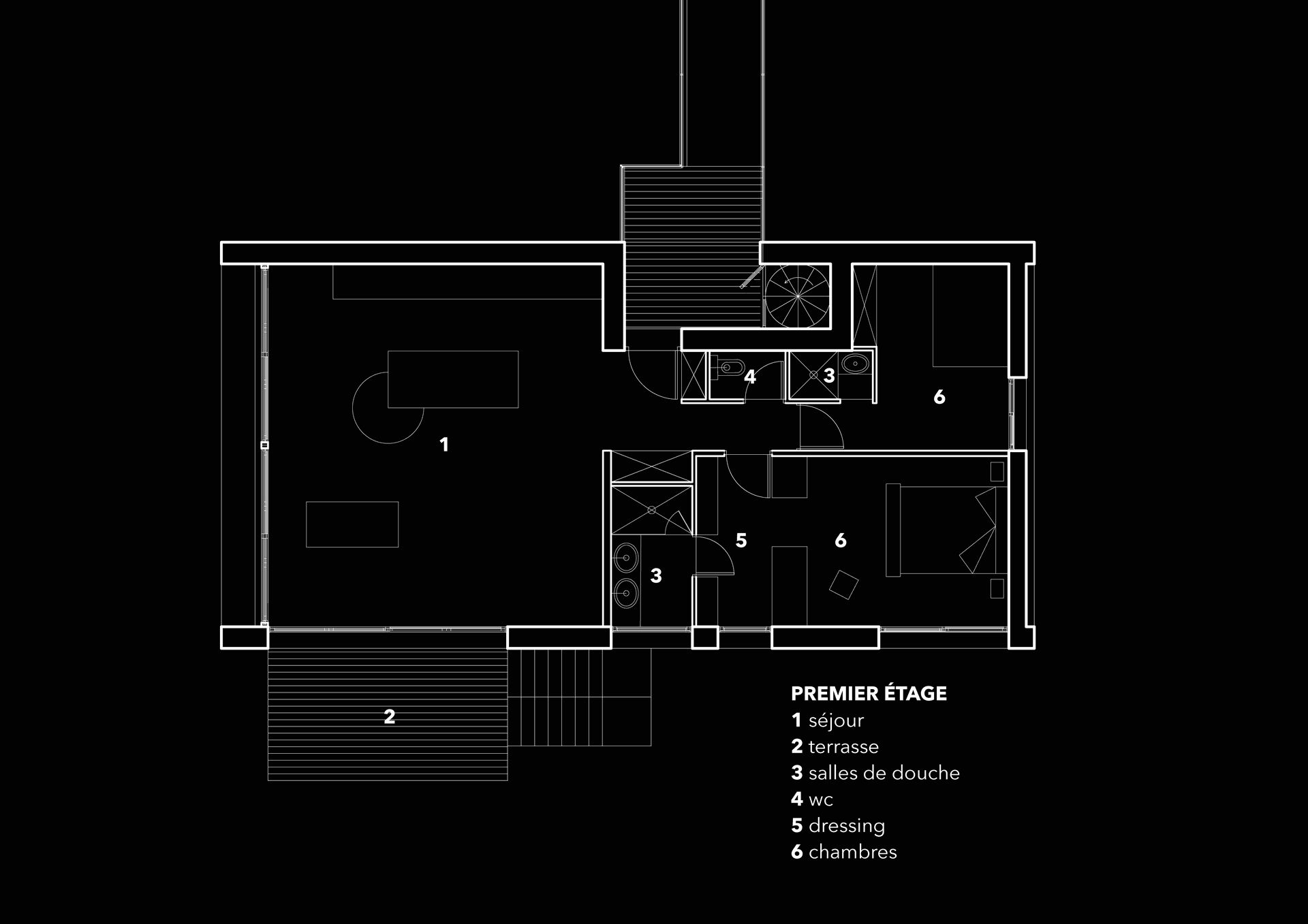 Plan de la maison Au bord des marais