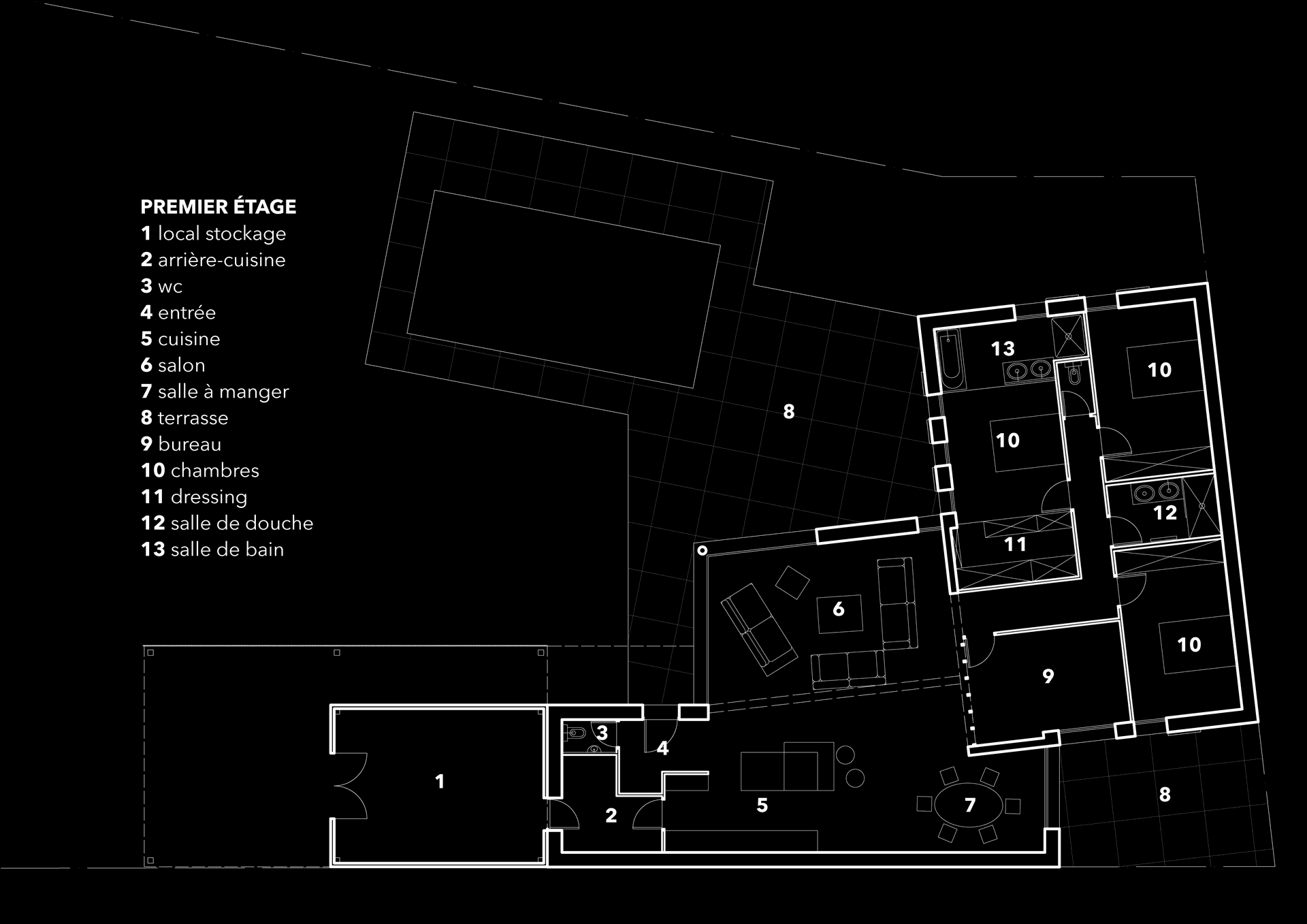 Plan de la maison Le Bouil