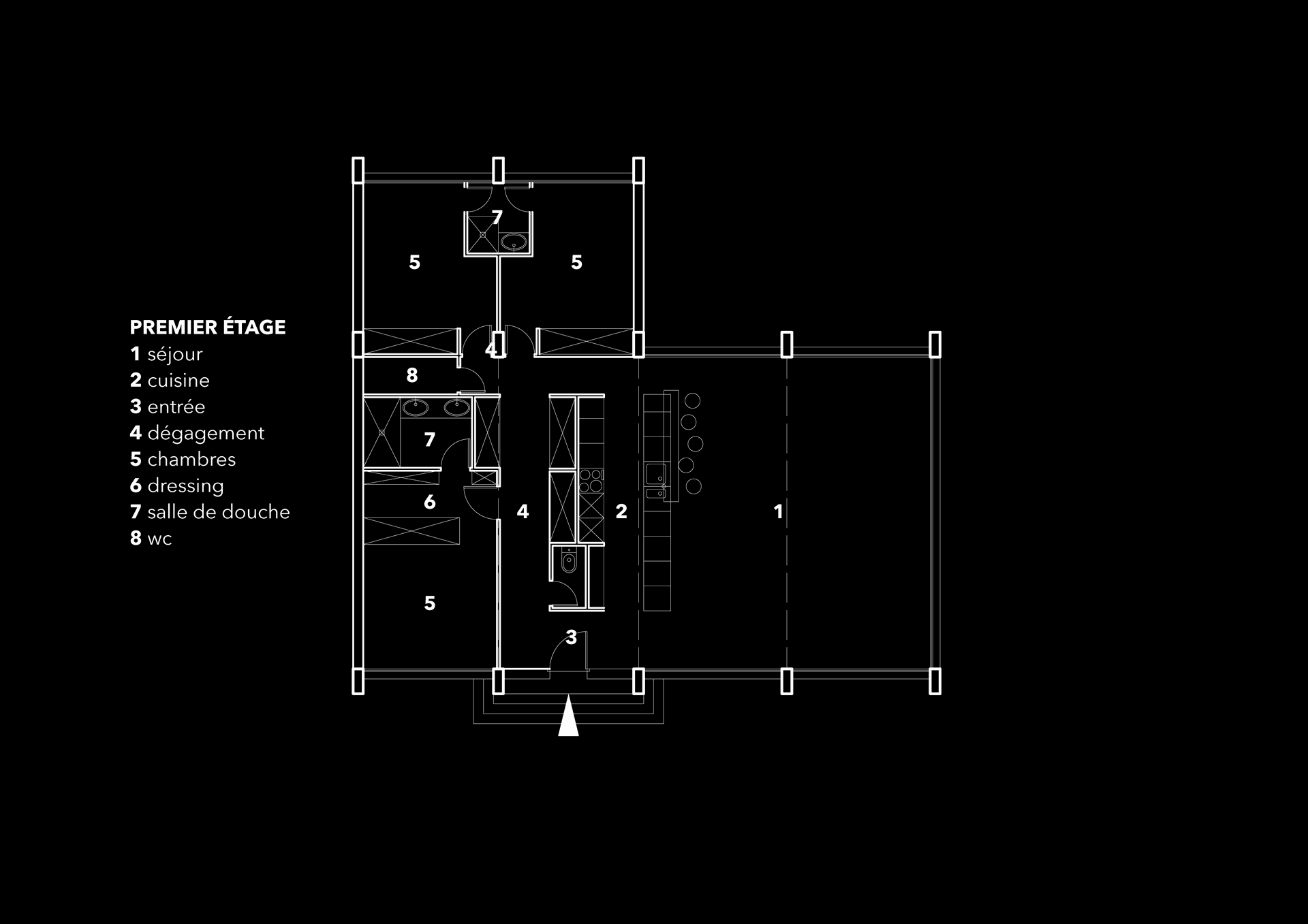 Plan de la maison en auto-construction Chemin du bois